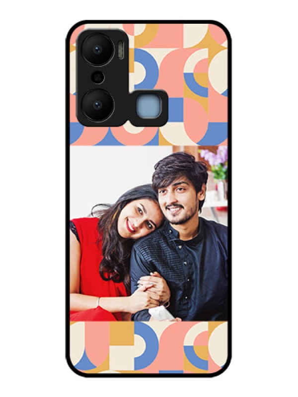 Custom Infinix Hot 20 Play Custom Metal Phone CaseSemi - Circle Maze Pattern Design