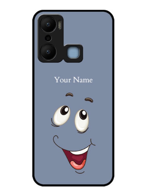 Custom Infinix Hot 20 Play Custom Metal Phone CaseLaughing Cartoon Face Design