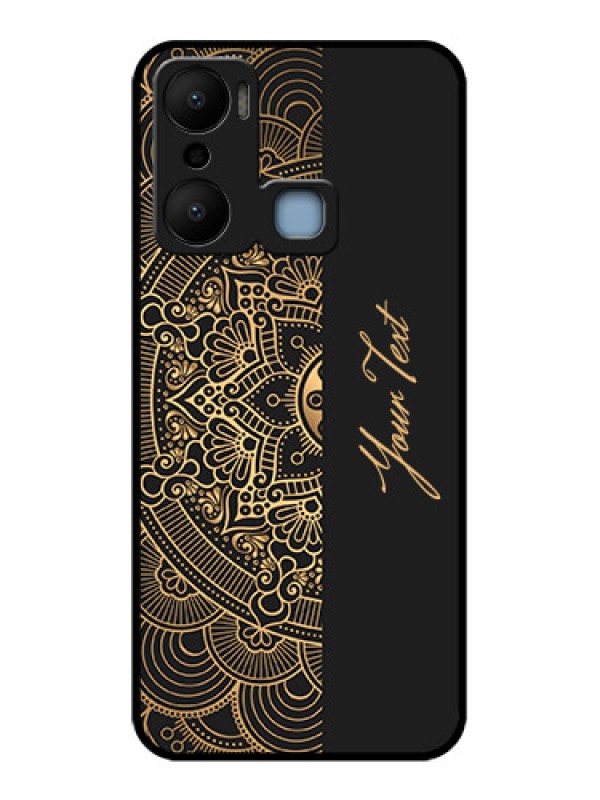 Custom Infinix Hot 20 Play Custom Metal Phone CaseMandala Art With Custom Text Design