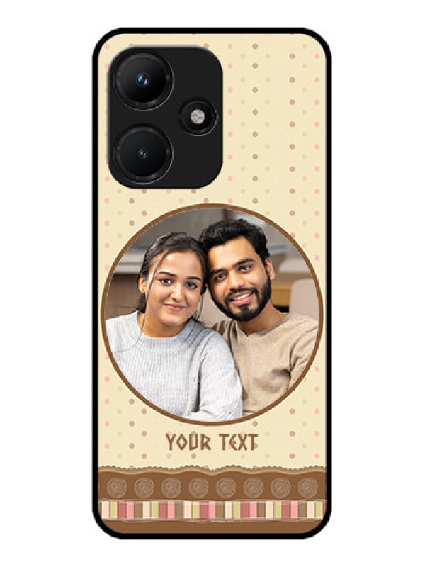 Custom Infinix Hot 30I Custom Metal Phone CaseBrown Dotted Mobile Case Design