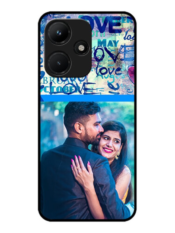 Custom Infinix Hot 30I Custom Metal Phone CaseColorful Love Design