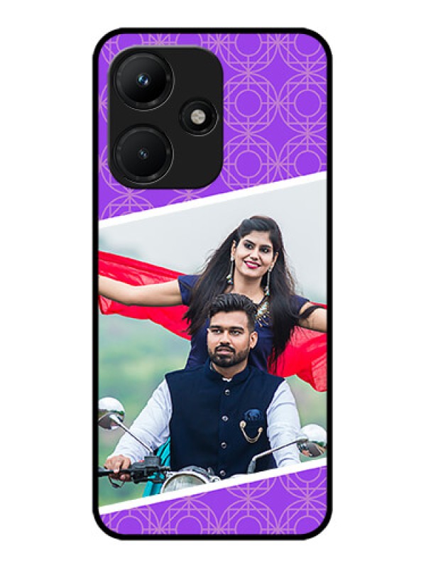 Custom Infinix Hot 30I Custom Metal Phone CaseViolet Color Pattern Design