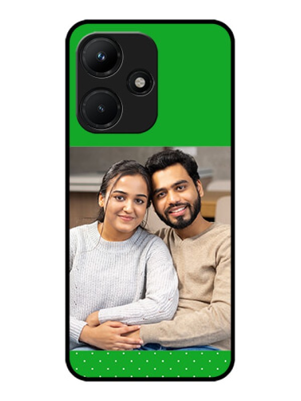 Custom Infinix Hot 30I Custom Metal Phone CaseGreen Pattern Design