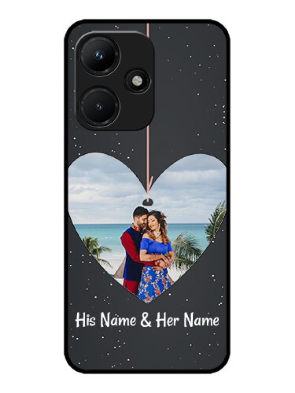 Custom Infinix Hot 30I Custom Metal Phone CaseHanging Heart Design