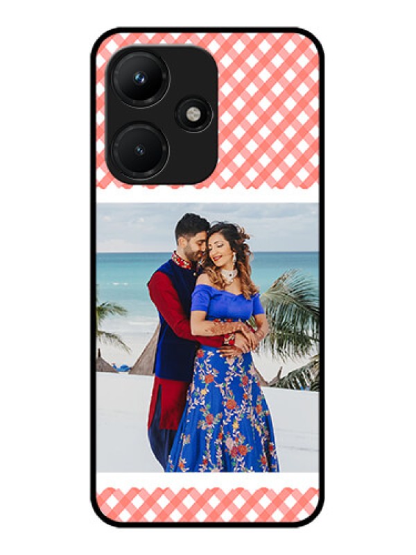 Custom Infinix Hot 30I Custom Metal Phone CasePink Pattern Design