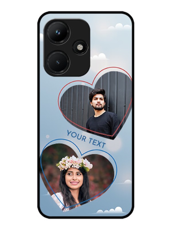 Custom Infinix Hot 30I Custom Metal Phone CaseBlue Color Couple Design