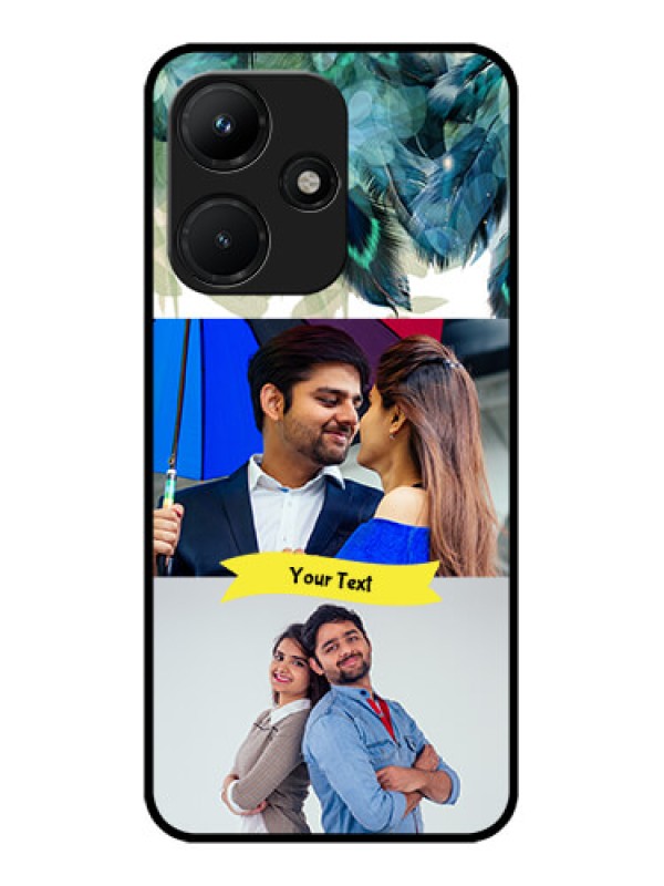 Custom Infinix Hot 30I Custom Metal Phone CaseImage With Boho Peacock Feather Design