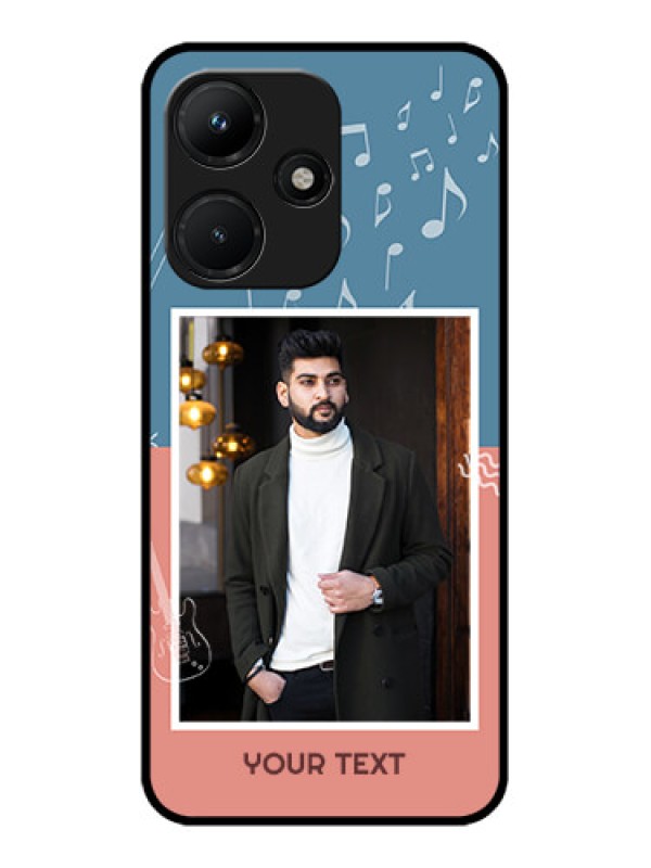 Custom Infinix Hot 30I Custom Metal Phone CaseWith Color Musical Note Design