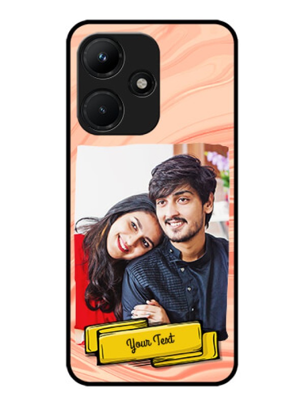 Custom Infinix Hot 30I Custom Metal Phone CaseMarble Texture Design