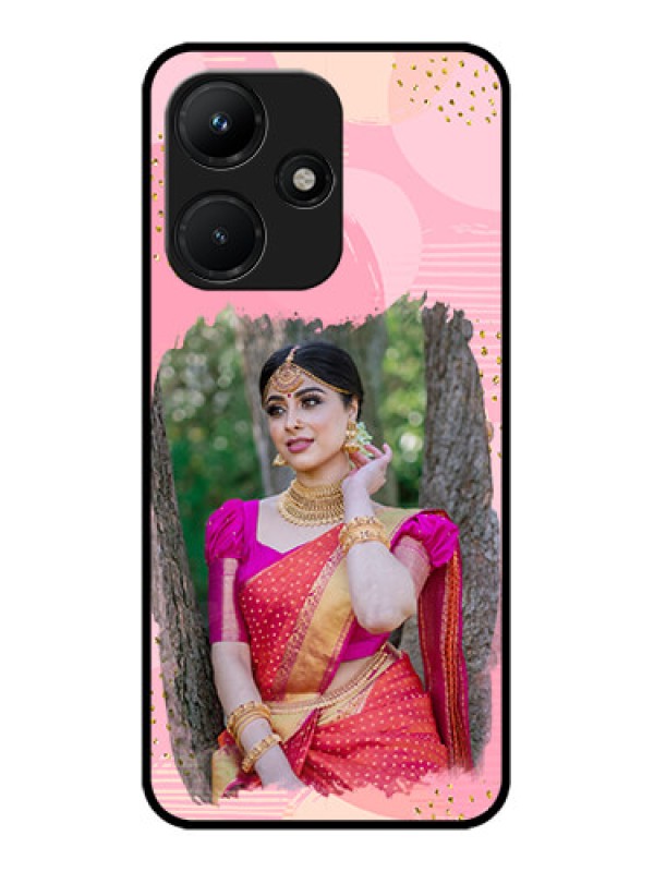 Custom Infinix Hot 30I Custom Metal Phone CaseGold Glitter Splash Design