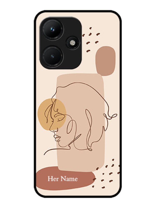 Custom Infinix Hot 30I Custom Metal Phone CaseCalm Woman Line Art Design