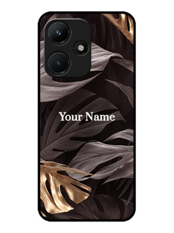 Custom Infinix Hot 30I Custom Metal Phone CaseWild Leaves Digital Paint Design