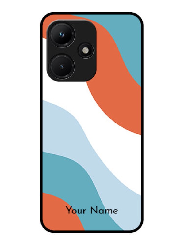 Custom Infinix Hot 30I Custom Metal Phone CaseColoured Waves Design