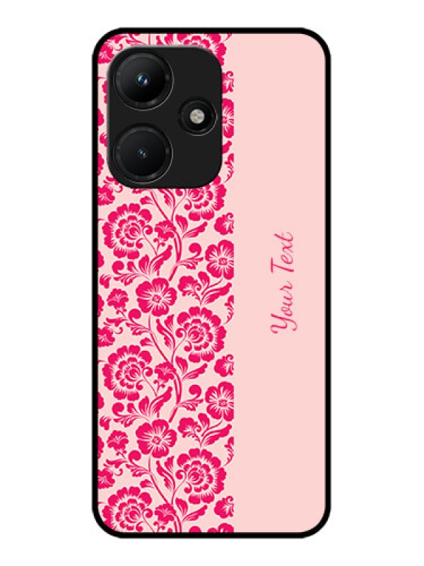 Custom Infinix Hot 30I Custom Metal Phone CaseAttractive Floral Pattern Design