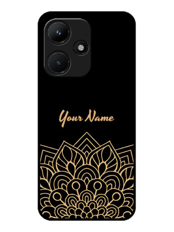 Custom Infinix Hot 30I Custom Metal Phone CaseGolden Mandala Design