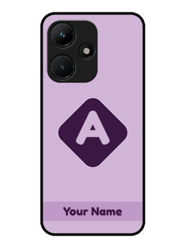 Custom Infinix Hot 30I Custom Metal Phone CaseCustom Letter In Curved Badge Design