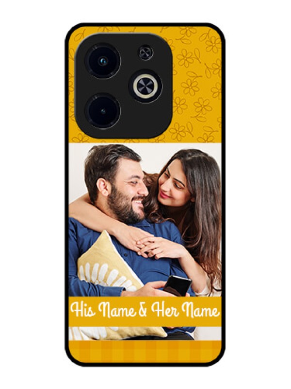 Custom Infinix Hot 40I Custom Metal Phone CaseYellow Floral Design