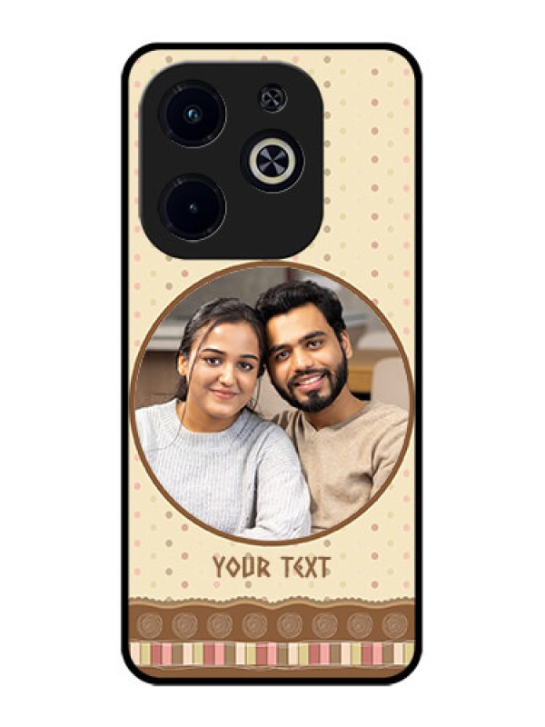 Custom Infinix Hot 40I Custom Metal Phone CaseBrown Dotted Mobile Case Design