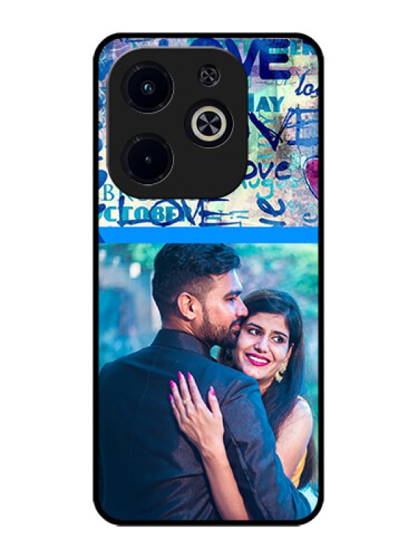 Custom Infinix Hot 40I Custom Metal Phone CaseColorful Love Design