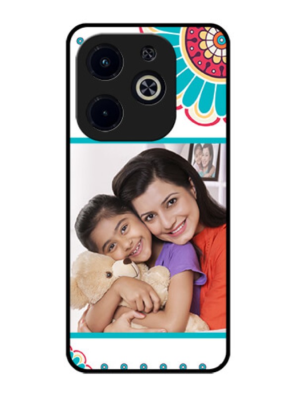 Custom Infinix Hot 40I Custom Metal Phone CaseFlower Design