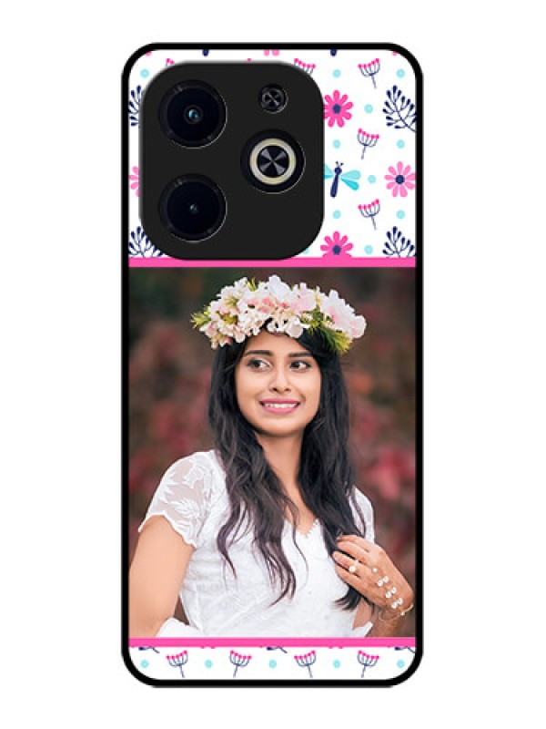 Custom Infinix Hot 40I Custom Metal Phone CaseColorful Flower Design
