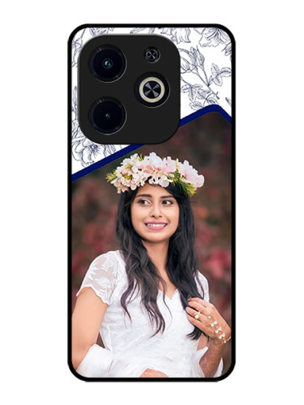 Custom Infinix Hot 40I Custom Metal Phone CaseClassy Floral Design