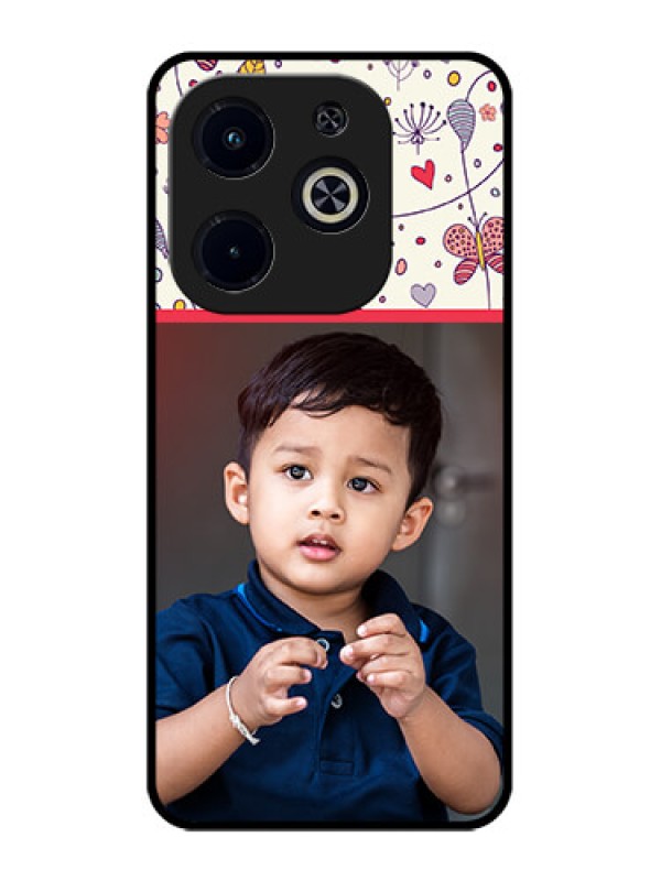 Custom Infinix Hot 40I Custom Metal Phone CasePremium Floral Design