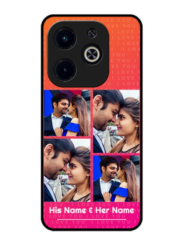 Custom Infinix Hot 40I Custom Metal Phone CaseI Love You Pink Design