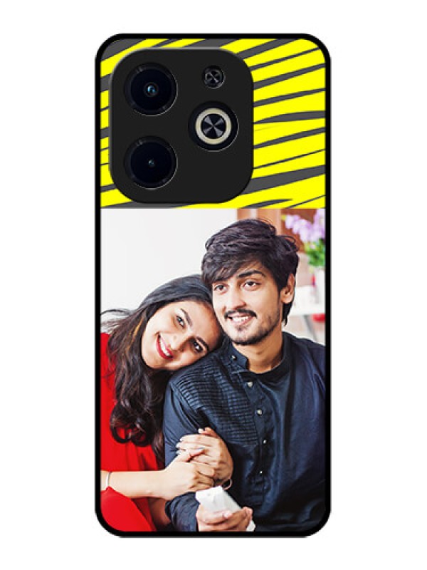 Custom Infinix Hot 40I Custom Metal Phone CaseYellow Abstract Design