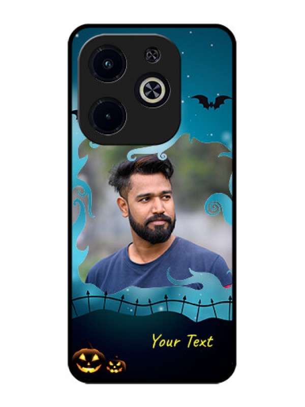 Custom Infinix Hot 40I Custom Metal Phone CaseHalloween Frame Design