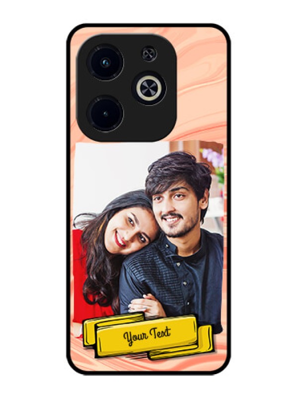 Custom Infinix Hot 40I Custom Metal Phone CaseMarble Texture Design