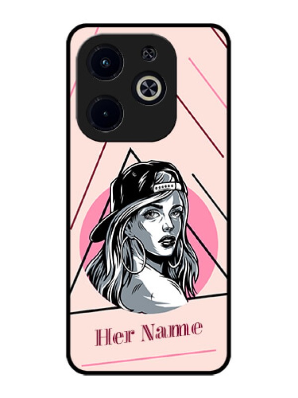 Custom Infinix Hot 40I Custom Metal Phone CaseRockstar Girl Design