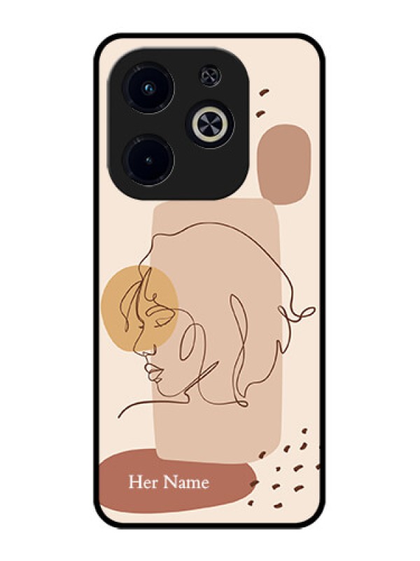 Custom Infinix Hot 40I Custom Metal Phone CaseCalm Woman Line Art Design