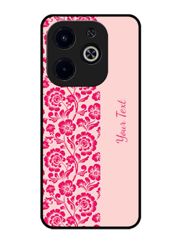 Custom Infinix Hot 40I Custom Metal Phone CaseAttractive Floral Pattern Design