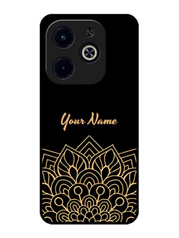 Custom Infinix Hot 40I Custom Metal Phone CaseGolden Mandala Design