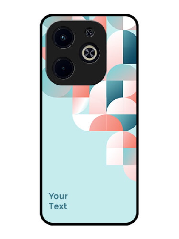 Custom Infinix Hot 40I Custom Metal Phone CaseStylish Semi - Circle Pattern Design