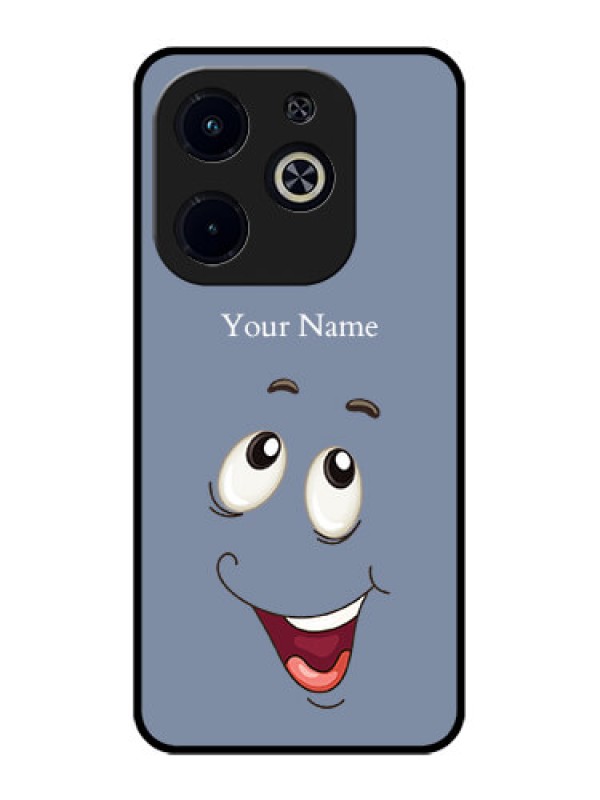 Custom Infinix Hot 40I Custom Metal Phone CaseLaughing Cartoon Face Design