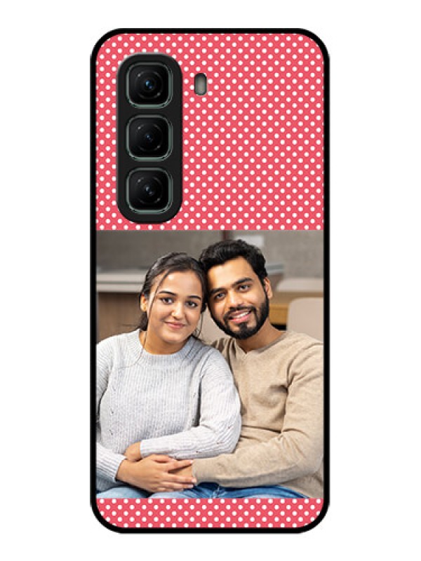 Custom Infinix Hot 50 5G Custom Metal Phone CaseWhite Dotted Design