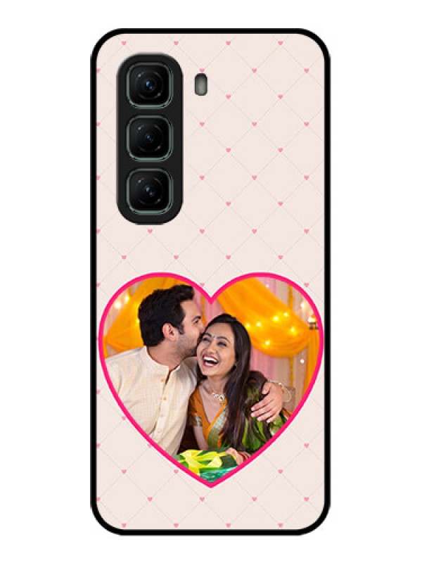Custom Infinix Hot 50 5G Custom Metal Phone CaseHeart Shape Design