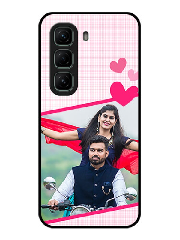 Custom Infinix Hot 50 5G Custom Metal Phone CaseLove Shape Heart Design