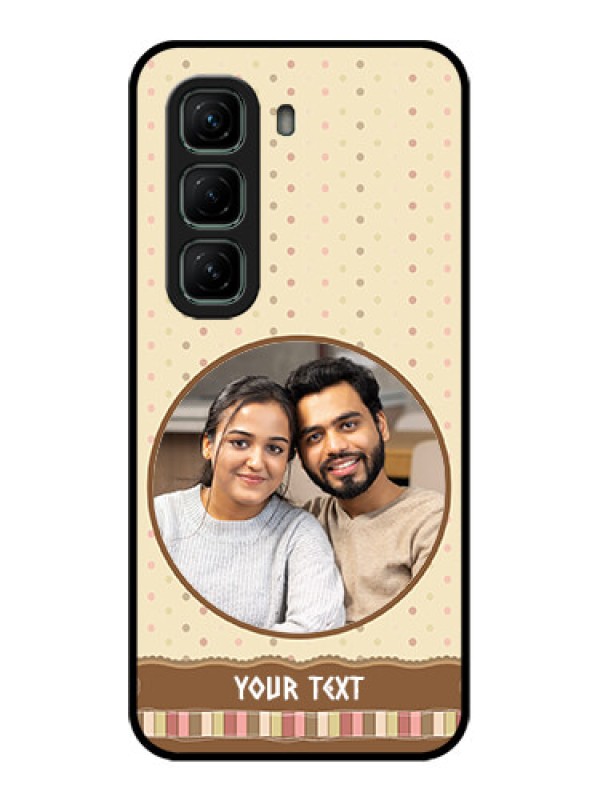 Custom Infinix Hot 50 5G Custom Metal Phone CaseBrown Dotted Mobile Case Design