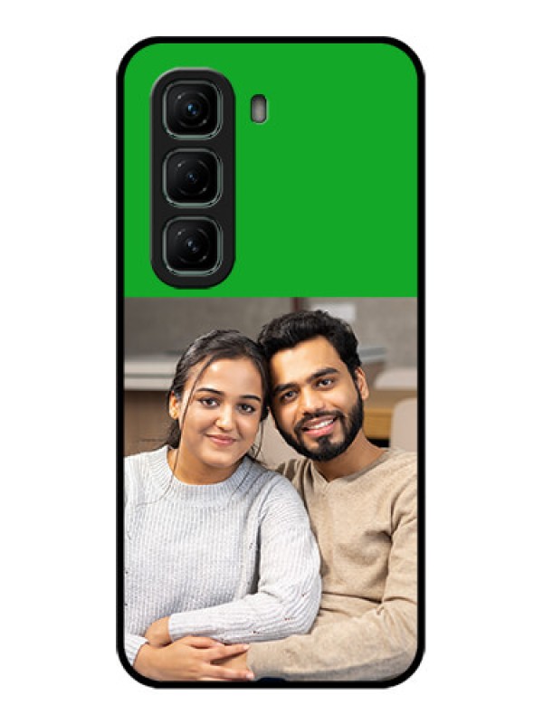 Custom Infinix Hot 50 5G Custom Metal Phone CaseGreen Pattern Design