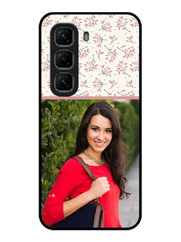 Custom Infinix Hot 50 5G Custom Metal Phone CaseStunning Floral Design