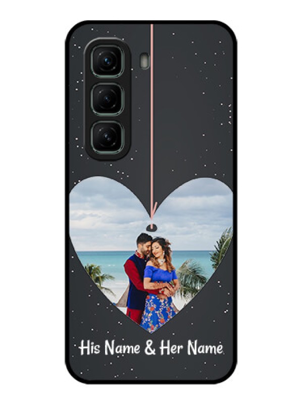 Custom Infinix Hot 50 5G Custom Metal Phone CaseHanging Heart Design