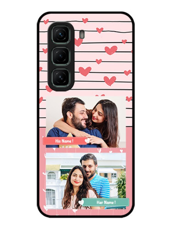 Custom Infinix Hot 50 5G Custom Metal Phone CasePhoto With Heart Design