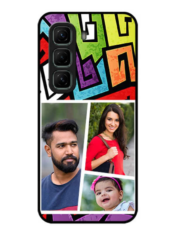 Custom Infinix Hot 50 5G Custom Metal Phone CaseGraffiti Pattern Design