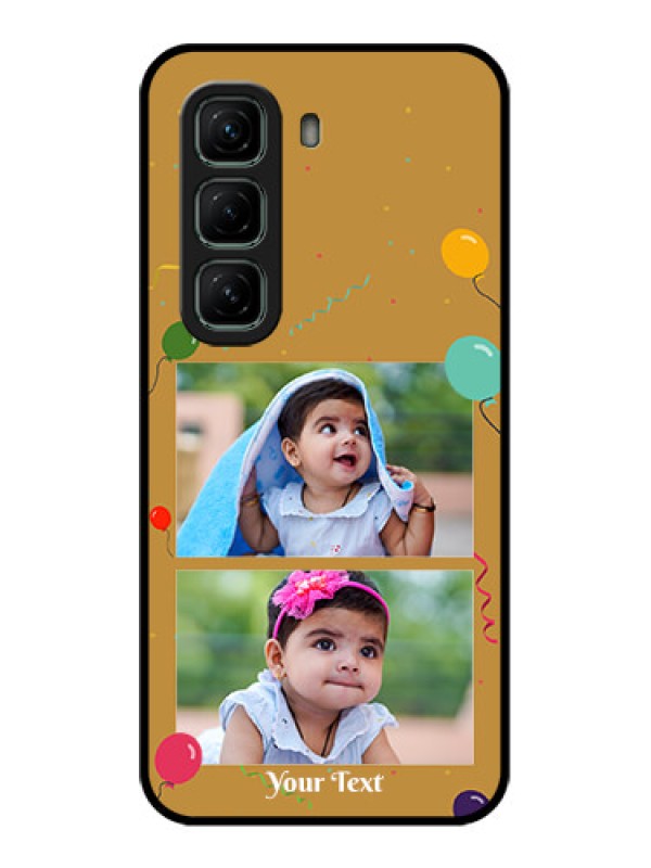 Custom Infinix Hot 50 5G Custom Metal Phone CaseImage Holder With Birthday Celebrations Design