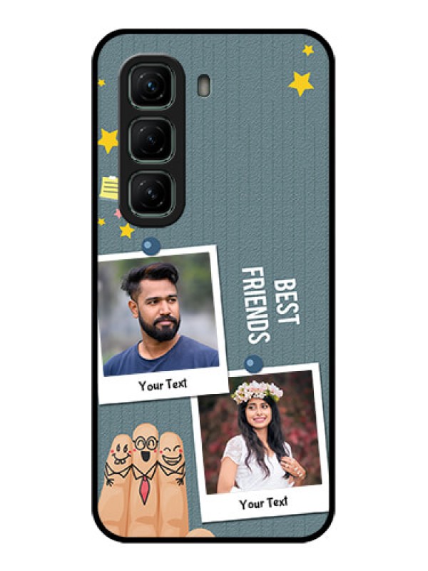 Custom Infinix Hot 50 5G Custom Metal Phone CaseSticky Frames And Friendship Design