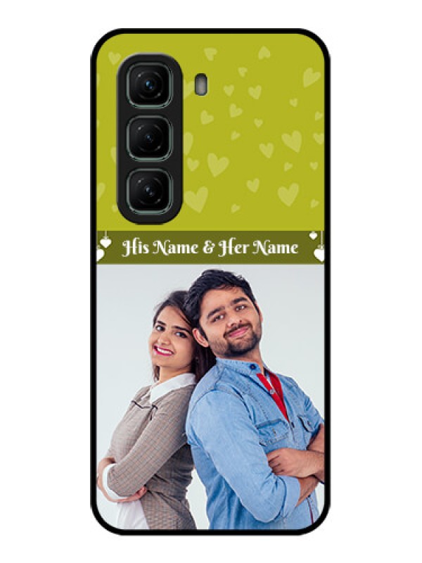 Custom Infinix Hot 50 5G Custom Metal Phone CaseYou and Me Heart Design