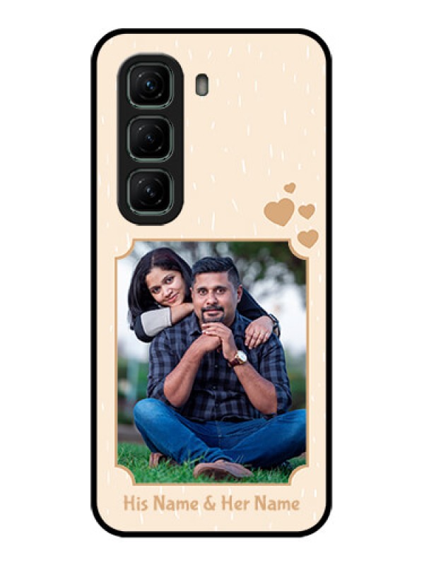 Custom Infinix Hot 50 5G Custom Metal Phone CaseWith Confetti Love Design